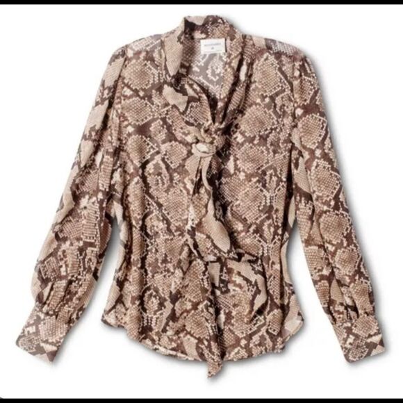 Altuzarra python/snake print blouse C33 - Picture 4 of 8